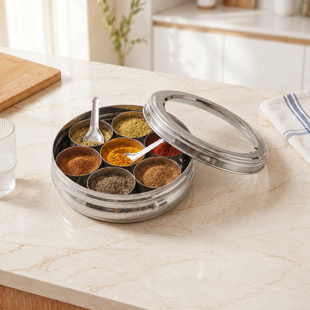 Stainless Steel Mini Spice Box - Image 2